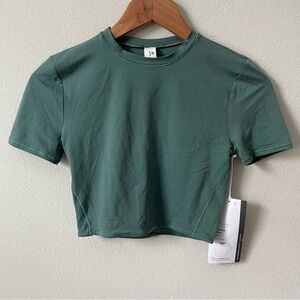 NWT Lululemon Nulu Crewneck Cropped T-Shirt Medium Forest Size XS